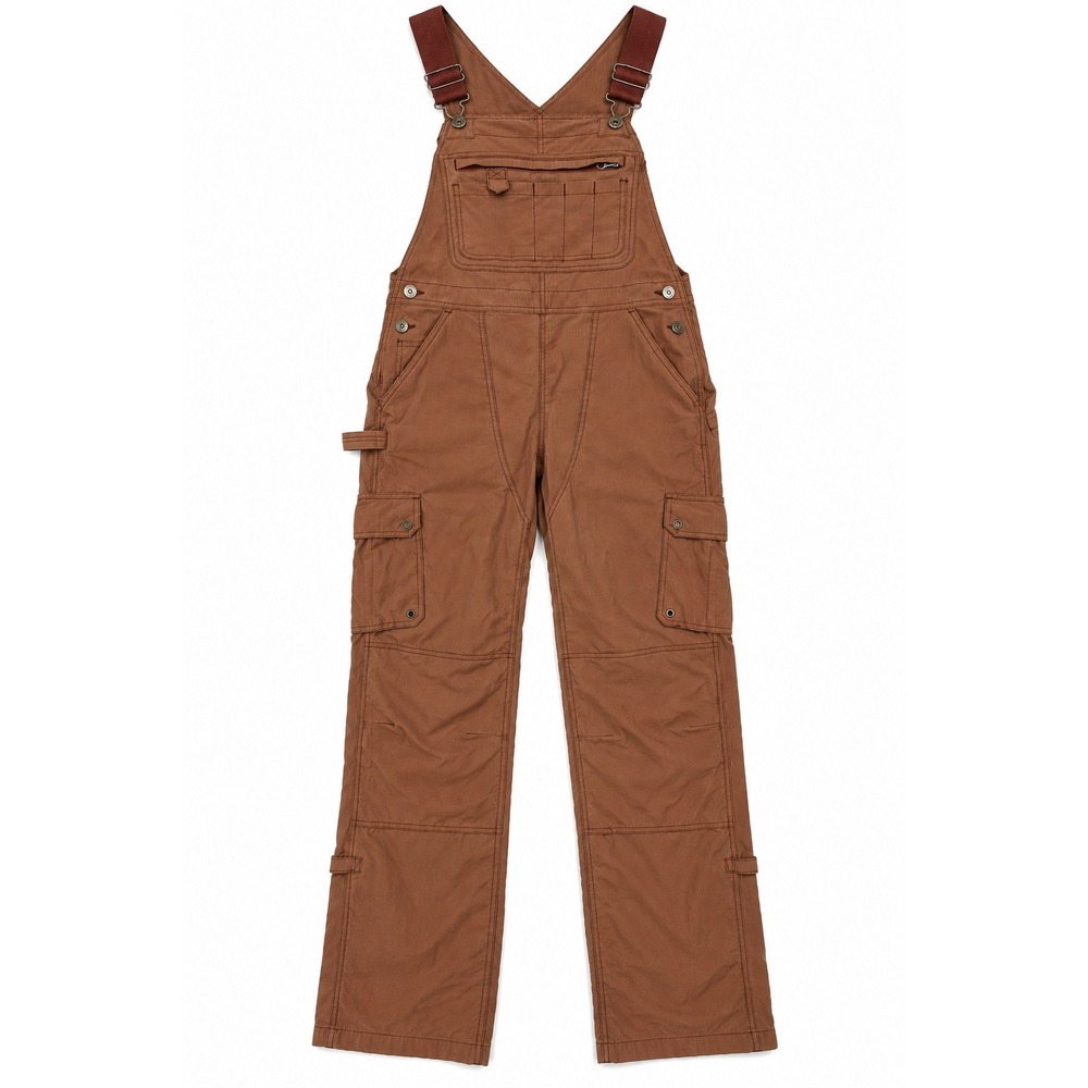 Duluth Trading Co Heirloom Gardening Bib Overalls Brown Ripstop Utility S-31